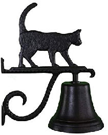 black cat on bell