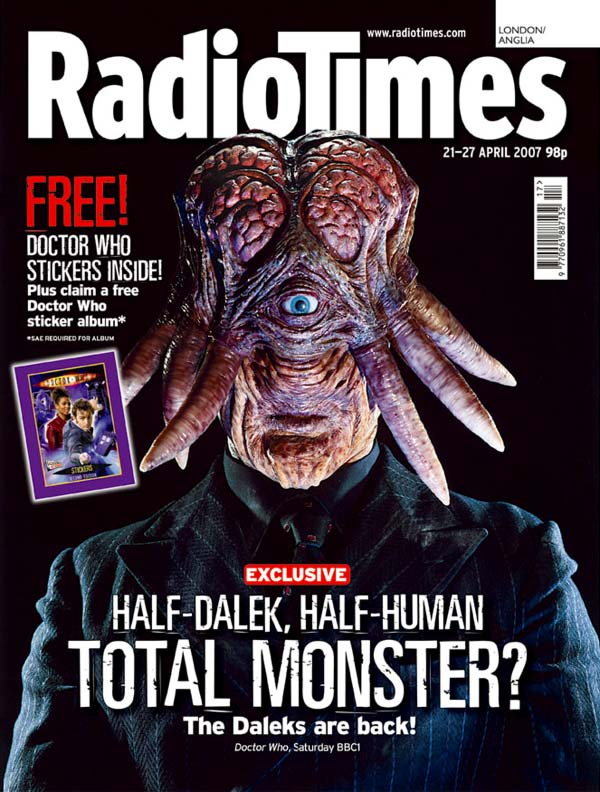 Radio Times cover photo of Dalek Hybrid