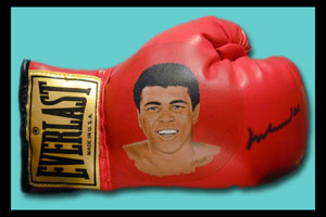 Muhammad Ali on boxing glove