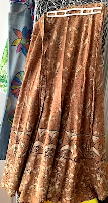 Vintage 70s Wrap Maxi Skirt