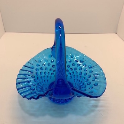 Vintage Fenton Blue Saphire Bridal Basket