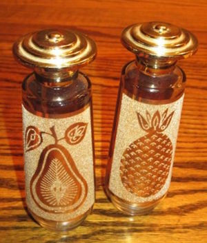 Mid Century Culver Florentine Pepper and Salt Shakers