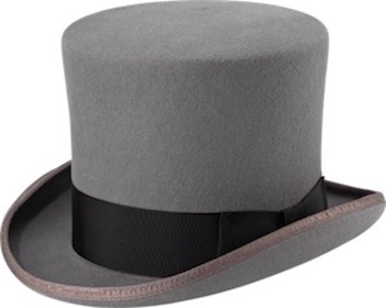 Vintage 1980s Grey Top Hat