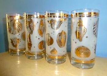 Mid Century Hellen Luger Seashell Collins Glasses