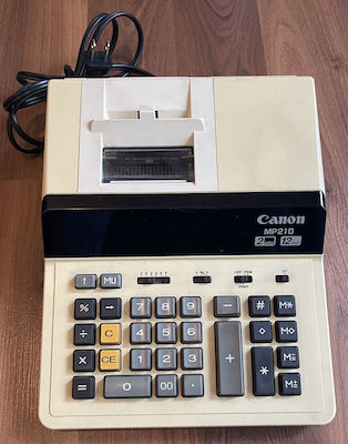 Vintage 1980s Canon MP210 12 Digit Adding Machine Calculator