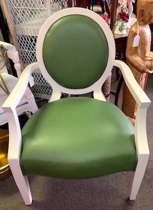 Arm Chairs White  and Green