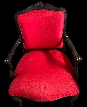 Armchair Red on Black