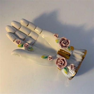 Porcelain Ladys Hand Individual Ashtray