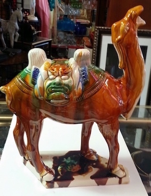 Glaze Ceramic Tang Style Camel Statue Figurine