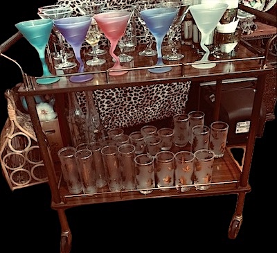 1970s Mid Century Bar Cart