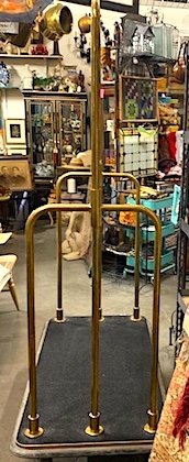 Vintage Hotel Bellman Brass Cart