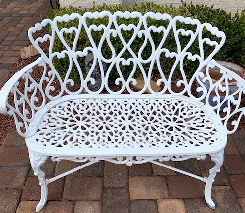 Victorian Style White Bench