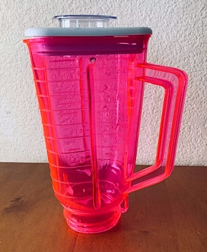 Neon Pink Plastic Blender Cup