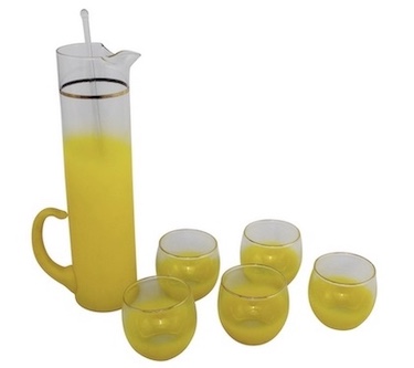 Mid Century Blendo Ombre Yellow Cocktail Set