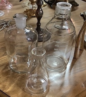 Vintage Lab Pharmacy  Glass Bottles