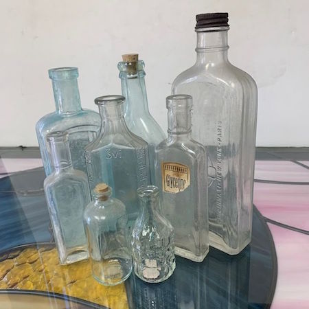 Antique Clear Medecine Bottles