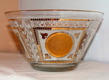 Mid Century Aztec Medallion Print Chip Bowl