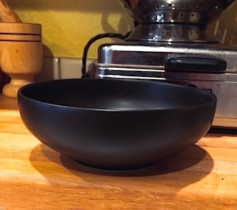 Matte Black Stoneware Bowl