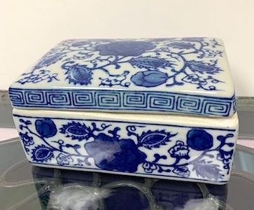 Asian Cobalt Blue on White Box