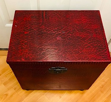 Antique Chinese Red Trunk 