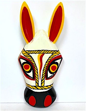 Wooden Wall Burro Mask