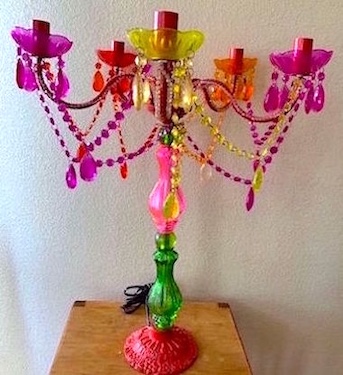 Colorful Bohemian Candelabra