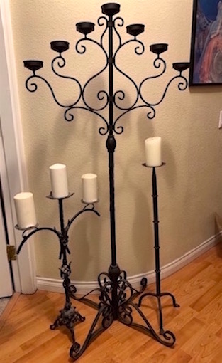 Floor Black Candleholders