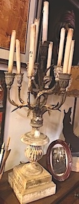 Junkyard Rustic Salvage Goth Candelabra