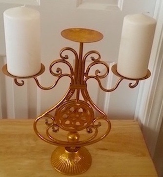 Ornate 3 Candles Holder Design