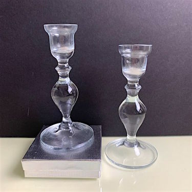 Clear Glass Candle Holders