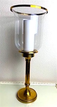 Brass Hurricane Candle Lamp