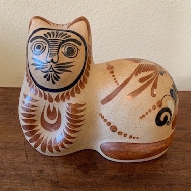 Vintage Tonala Cat Statue 