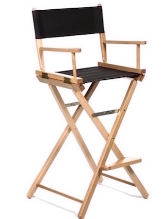 black on Natural Tall directors Chair