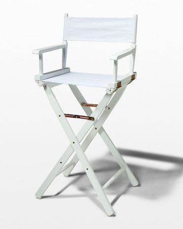 White on White Tall Directors Chair