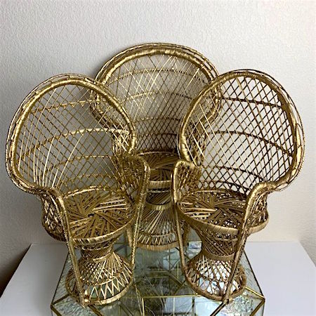 Gold Small Peacock Chairs