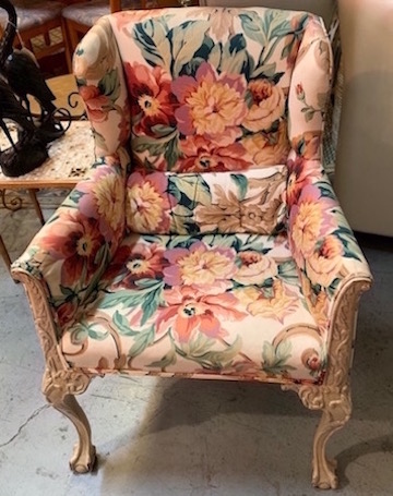 Boho Floral Side Accent Parlor Chair