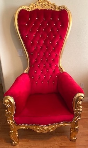 Red and Gold Throne Chair