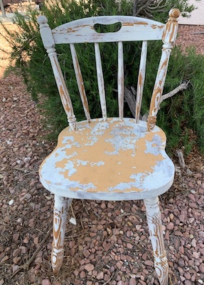 Antique Splat Tapered Back Windsor Rustic Chair
