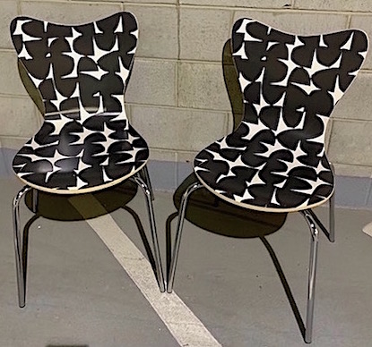 Black and White Minimalist Accent Chairs Chairs