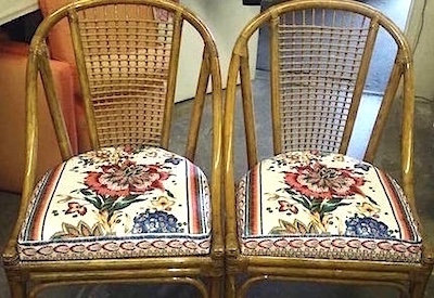 boho bamboo rattan chairs