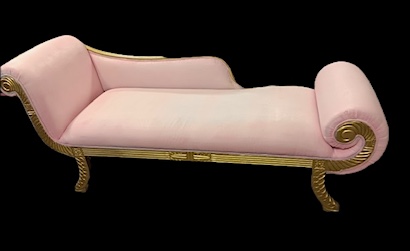 Glam Gold and Pink Chaise