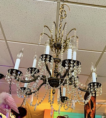 Vintage Chandelier Swag Lamp