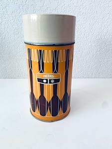 King Seeley Insulated Brown & Orange Thermos