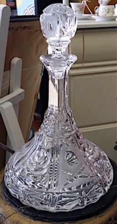 Captain Decanter Carved Roses