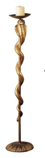 Egyptian Cobra Floor Candle Stick