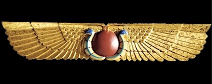 Egyptian Temple Sculptural Wall Pediment 