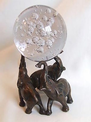 Crystal Ball on Elephant Stand