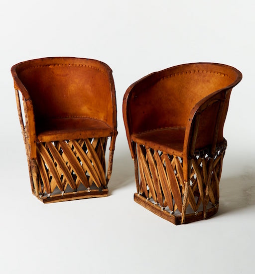 Equipale Leather Rustic Chairs