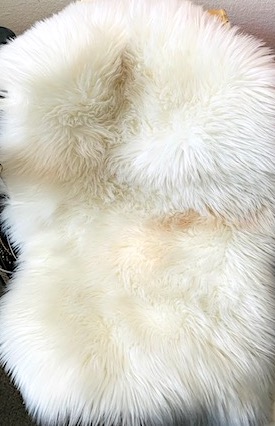 Faux Fur Lambskin Rug Natural Ivory