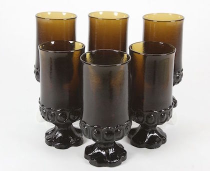 Vintage 1970s Franciscan Madeira Water Goblets 